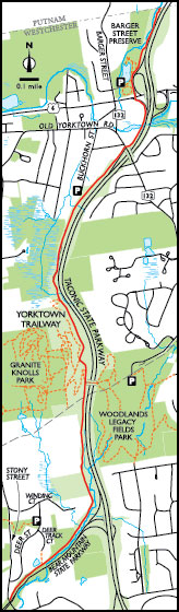 Yorktown Trailway Map from Walkable Westchester