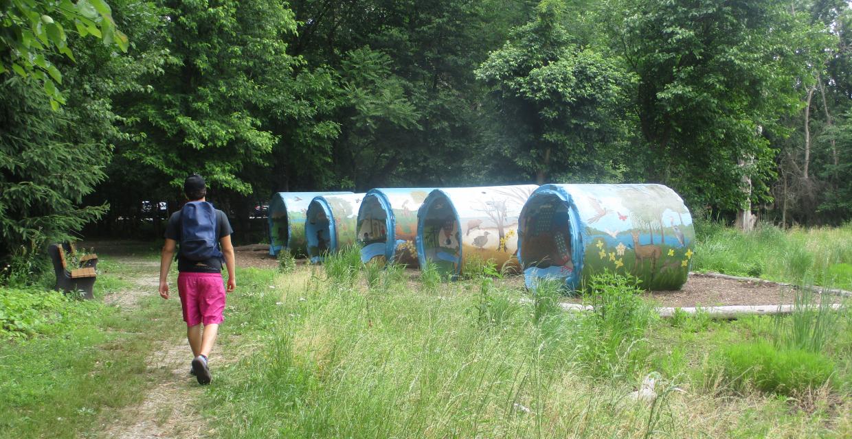 The Five Pipes at Teaneck Creek Conservancy - Photo by Daniel Chazin