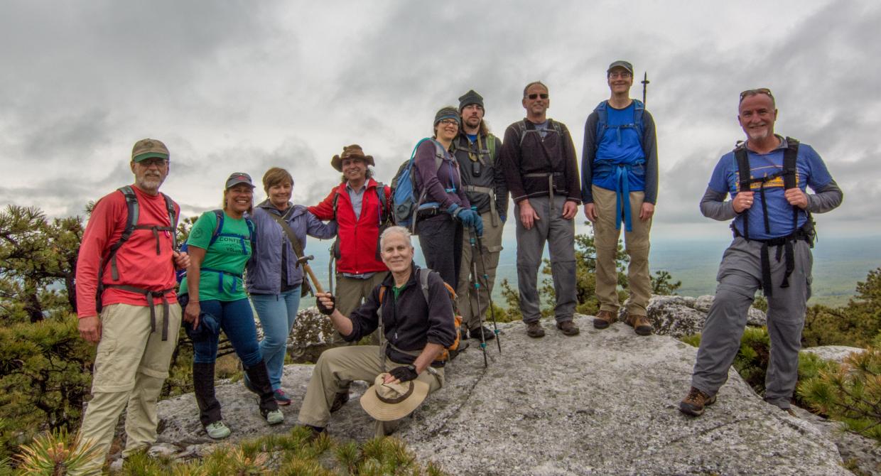 Long Path Volunteers at Sam's Point. Photo by Kendra Baumer.