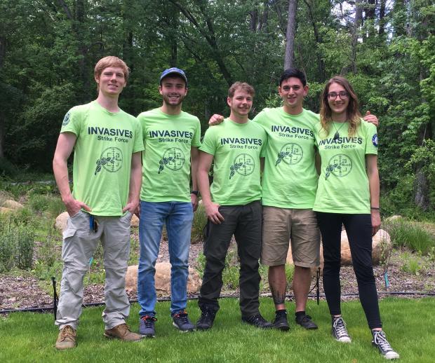 Invasives Strike Force Trail Crew. Photo by Amber Ray.