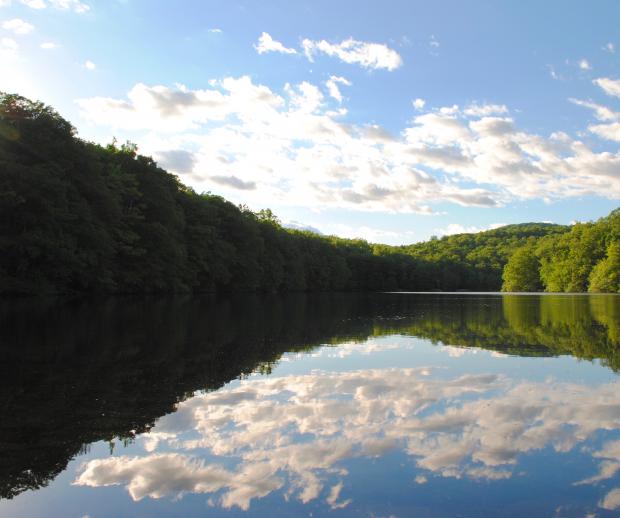 MacMillian Reservoir at Ramapo Valley County Reservation. Photo by Heather Darley.