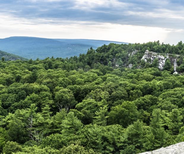 Minnewaska Skytop View Panorama. Photo by Steve Aaron.