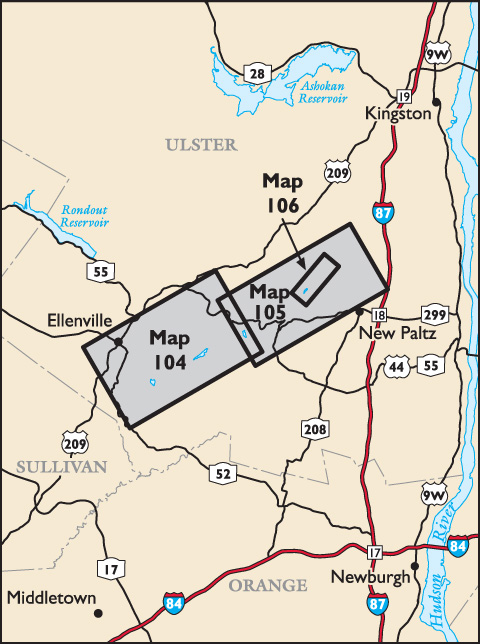 Shawangunk Trails map set coverage area