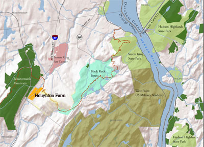 Houghton Farm locator map. Map by OSI.